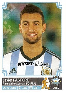 Sticker Javier Pastore - Copa América. Chile 2015 n. 130 - Panini