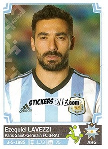 Sticker Ezequiel Lavezzi - Copa América. Chile 2015 n. 131 - Panini