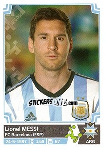 Cromo Lionel Messi - Copa América. Chile 2015 - Panini
