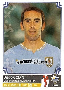 Sticker Diego Godín - Copa América. Chile 2015 - Panini