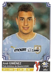 Sticker José Giménez - Copa América. Chile 2015 n. 142 - Panini