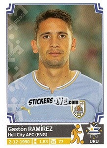 Cromo Gastón Ramírez - Copa América. Chile 2015 - Panini