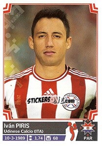Sticker Iván Piris - Copa América. Chile 2015 n. 166 - Panini