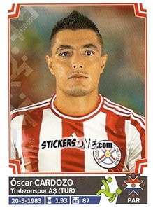 Sticker Oscar Cardozo - Copa América. Chile 2015 n. 177 - Panini