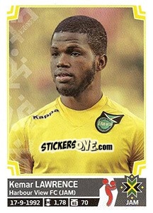 Sticker Kemar Lawrence - Copa América. Chile 2015 n. 189 - Panini