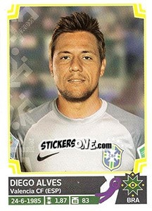Sticker Diego Alves - Copa América. Chile 2015 - Panini