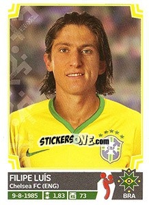 Sticker Filipe Luis - Copa América. Chile 2015 n. 216 - Panini