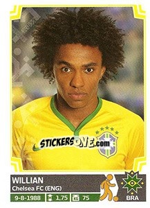 Sticker Willian - Copa América. Chile 2015 n. 222 - Panini
