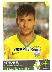 Figurina Neymar Jr - Copa América. Chile 2015 - Panini