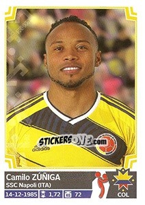 Sticker Camilo Zúñiga - Copa América. Chile 2015 n. 233 - Panini