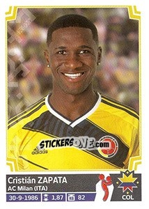 Sticker Cristián Zapata - Copa América. Chile 2015 n. 235 - Panini