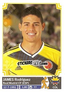 Sticker James Rodríguez - Copa América. Chile 2015 n. 245 - Panini