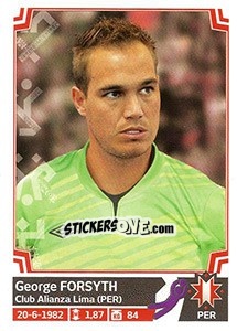 Sticker George Forsyth - Copa América. Chile 2015 n. 255 - Panini