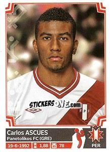 Sticker Carlos Ascues - Copa América. Chile 2015 n. 258 - Panini