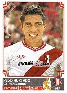 Sticker Paolo Hurtado - Copa América. Chile 2015 n. 266 - Panini