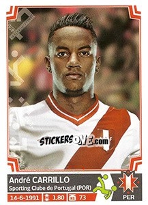 Figurina André Carrillo - Copa América. Chile 2015 - Panini