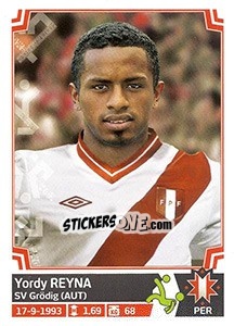 Sticker Yordy Reyna - Copa América. Chile 2015 n. 271 - Panini