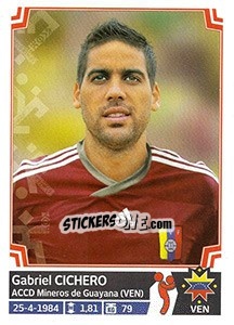 Cromo Gabriel Cichero - Copa América. Chile 2015 - Panini