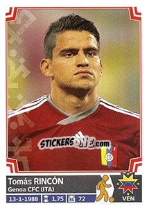 Sticker Tomás Rincón - Copa América. Chile 2015 n. 286 - Panini