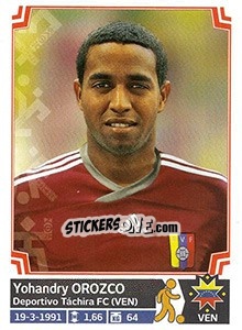 Sticker Yohandry Orozco - Copa América. Chile 2015 n. 289 - Panini