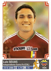 Cromo Luis Seijas - Copa América. Chile 2015 - Panini