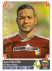 Sticker Juan Falcón - Copa América. Chile 2015 n. 291 - Panini
