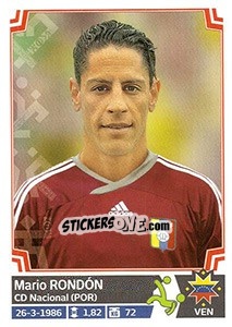 Sticker Mario Rondón - Copa América. Chile 2015 n. 293 - Panini