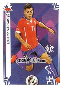 Figurina Eduardo Vargas (Chile) - Copa América. Chile 2015 - Panini