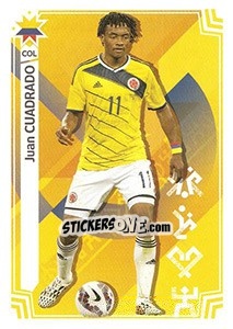 Figurina Juan Cuadrado (Colombia) - Copa América. Chile 2015 - Panini