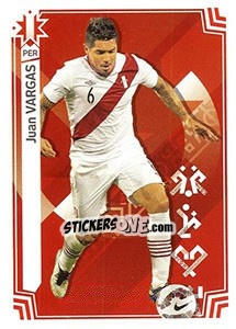 Figurina Juan Vargas (Perú) - Copa América. Chile 2015 - Panini