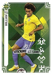 Cromo Willian (Brasil) - Copa América. Chile 2015 - Panini