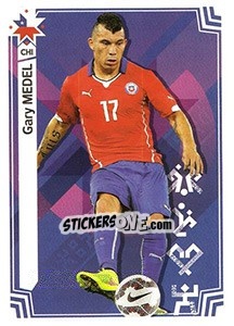 Sticker Gary Medel (Chile) - Copa América. Chile 2015 n. 335 - Panini