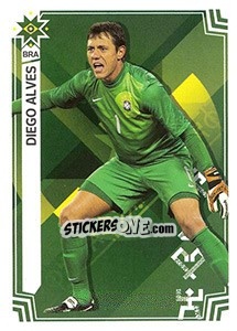 Figurina Diego Alves (Bolivia) - Copa América. Chile 2015 - Panini