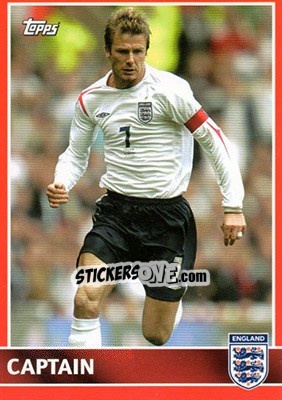 Sticker David Beckham (Captain) - England 2005 n. 60 - Topps