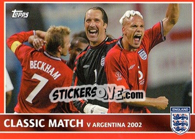 Sticker v Argentina 2002 - England 2005 - Topps