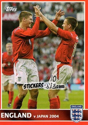 Sticker England Vs Japan (Steven Gerrard / Michael Owen) - England 2005 n. 94 - Topps