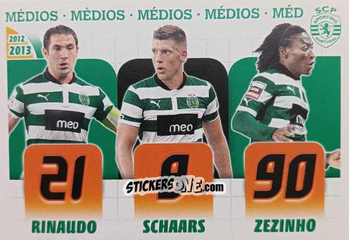 Figurina Rinaudo / Schaars / Zezinho - Sporting Lisbon 2012-2013 n. 17 - Panini