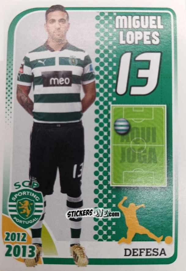 Cromo Miguel Lopes 13 - Sporting Lisbon 2012-2013 n. 49 - Panini