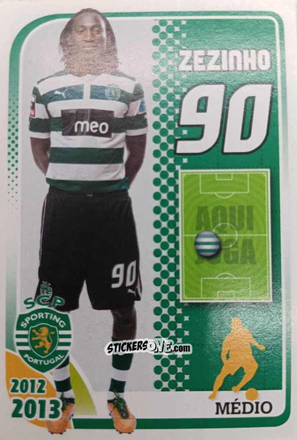 Figurina Zezinho 90 - Sporting Lisbon 2012-2013 n. 100 - Panini