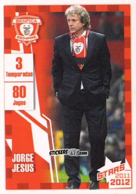 Sticker Jorge Jesus - Sl Benfica 2011-2012 n. 11 - Panini