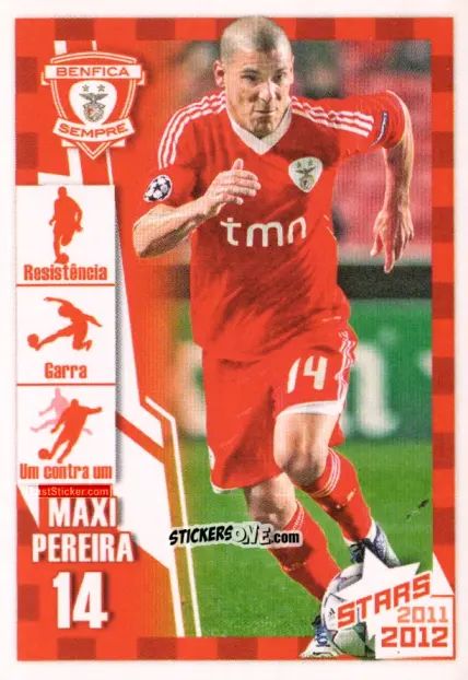 Sticker Maxi Pereira - Sl Benfica 2011-2012 n. 29 - Panini