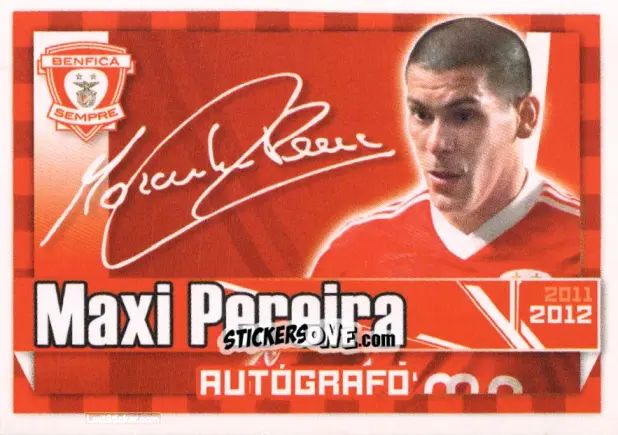 Sticker Maxi Pereira (Autógrafo) - Sl Benfica 2011-2012 n. 31 - Panini