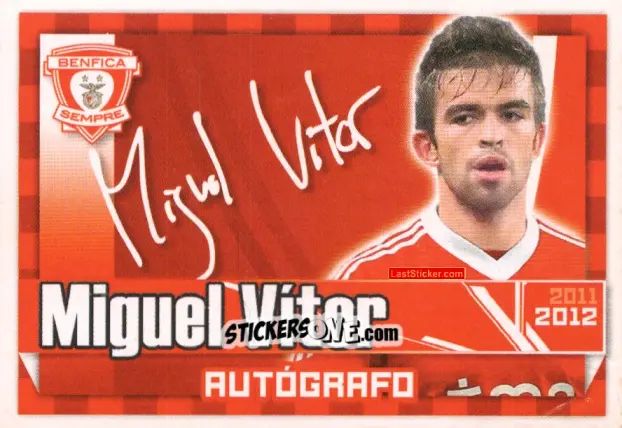 Sticker Miguel Vítor (Autógrafo) - Sl Benfica 2011-2012 n. 55 - Panini