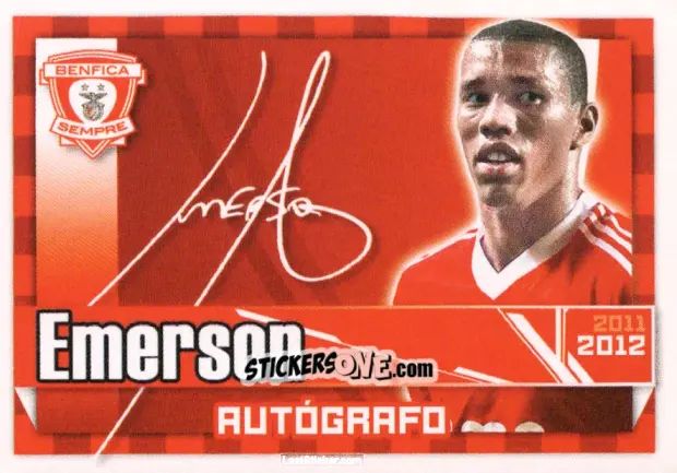 Sticker Emerson (Autógrafo) - Sl Benfica 2011-2012 n. 61 - Panini