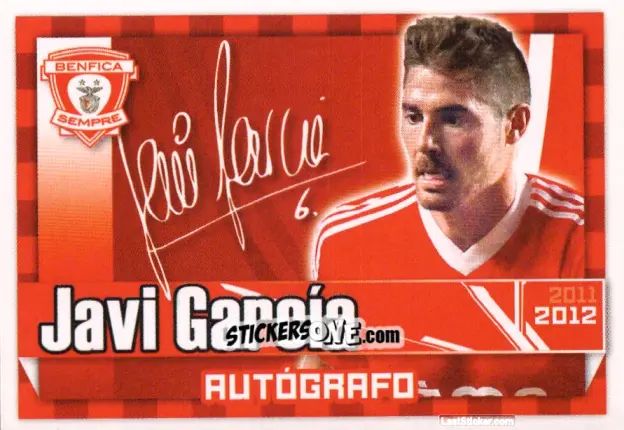 Cromo Javi García (Autógrafo) - Sl Benfica 2011-2012 n. 91 - Panini