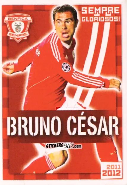 Sticker Bruno César (Sempre Gloriosos!) - Sl Benfica 2011-2012 n. 96 - Panini