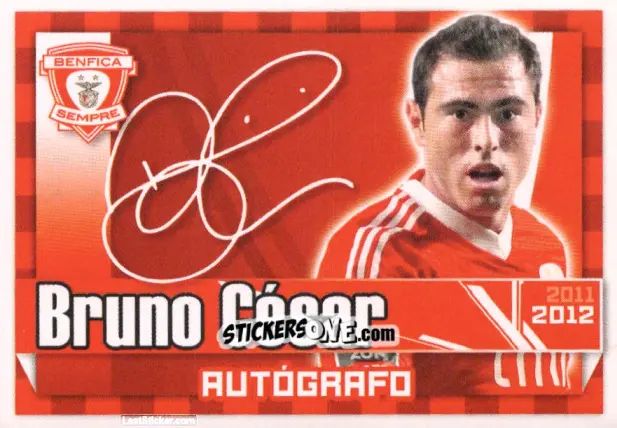 Sticker Bruno César (Autógrafo) - Sl Benfica 2011-2012 n. 97 - Panini