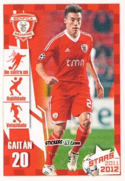 Sticker Gaitán - Sl Benfica 2011-2012 n. 107 - Panini