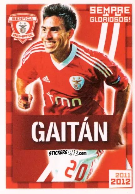 Sticker Gaitán (Sempre Gloriosos!) - Sl Benfica 2011-2012 n. 108 - Panini