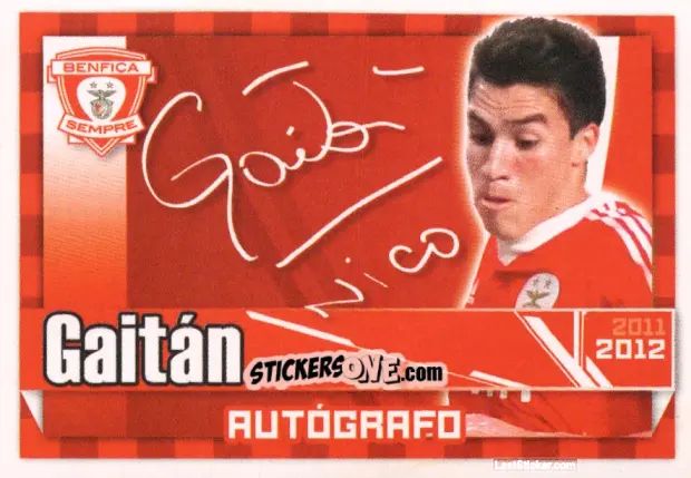 Sticker Gaitán (Autógrafo) - Sl Benfica 2011-2012 n. 109 - Panini
